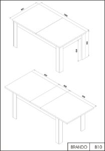 Obrazek Stół rozkładany Brando B10