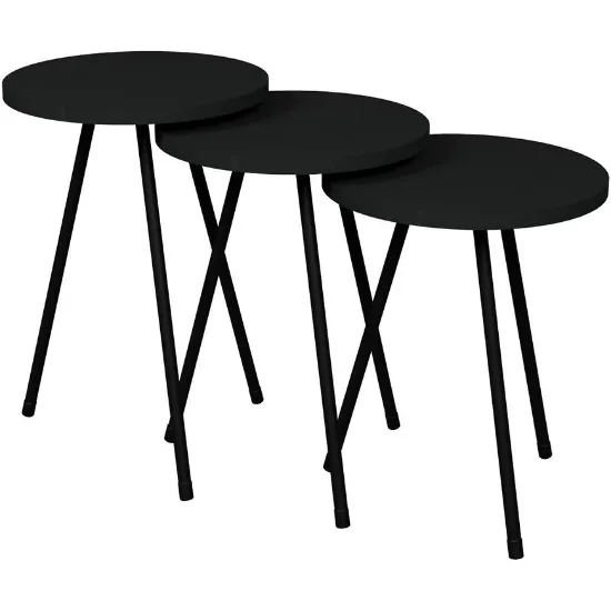 Obrazek Zestaw 3 stolików Fd–3pcts-007 antracyt
