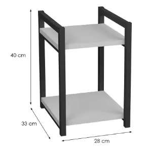 Obrazek Stolik Fd-2lmps-002 Biały/Czarny