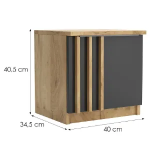 Obrazek Szafka nocna Sorento craft złoty/czarny