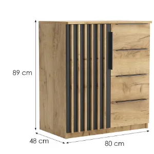 Obrazek Komoda Sorento I Craft Złoty/Czarny