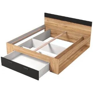 Obrazek Łóżko 180/200 Beta 92 Dąb Mauvella/Czarny