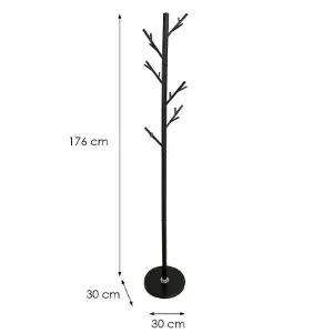 Obrazek Wieszak metalowy 9457 Broody czarny