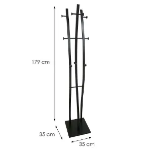 Obrazek Wieszak metalowy 9458 Broody czarny