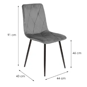 Obrazek Krzesło Naomi Szare
