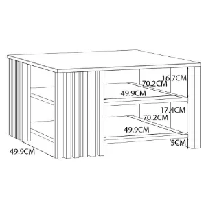 Obrazek Stolik Zaandam dąb artisan/biały