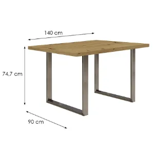 Obrazek Stół Tarazjus 140 cm TBLT441-D78-941 artisan/stal