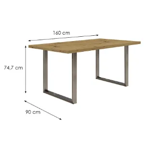Obrazek Stół Tarazjus 160 cm TBLT442-D78-941 artisan/stal