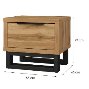 Obrazek Stolik Nocny 1s Halle S 22 Dąb Wotan