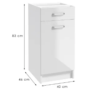 Obrazek Szafka kuchenna Arosa B40 1D1S biała