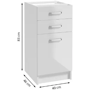 Obrazek Szafka kuchenna Arosa B40 0D3S biała