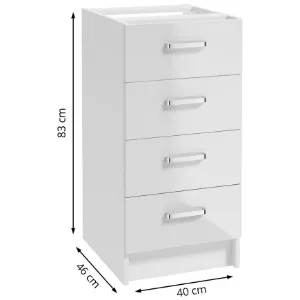 Obrazek Szafka kuchenna Arosa B40 0D4S biała