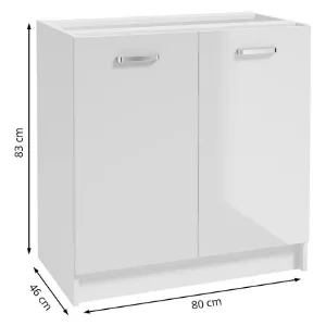 Obrazek Szafka kuchenna Arosa B80 2D0S biała