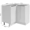 Obrazek Szafka kuchenna narożna Basti B90 90x84x90 2D0S 8NN biała