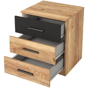 Obrazek Stolik Nocny 3s Beta 22 Dąb Mauvella/Czarny