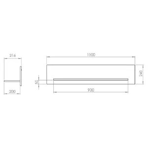 Obrazek Półka Urso 12 Dąb Craft Złoty/Czarny