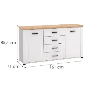 Obrazek Komoda Valencia 3k4f Artisan/Biały 11011390