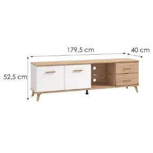 Obrazek Szafka RTV Ascona Biały/Artisan 11011974