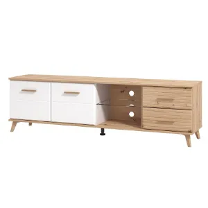 Obrazek Szafka RTV Ascona Biały/Artisan 11011974