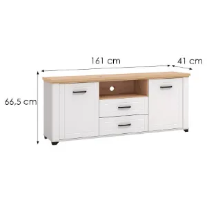 Obrazek Szafka RTV Valencia Artisan/Biały 11011387