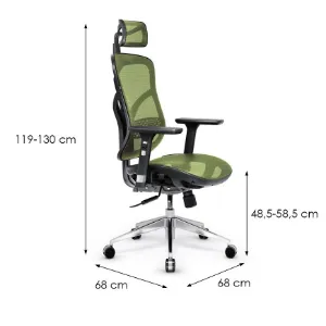 Obrazek Fotel Biurowy Diablo V-Basic Czarny/Zielony
