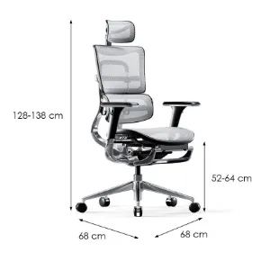 Obrazek Fotel Biurowy Diablo V-Master Czarny/Biały