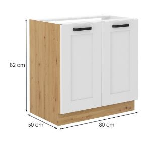 Obrazek Szafka kuchenna LUNA biały mat/artisan 80zl 2f bb