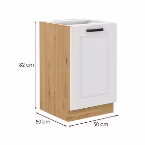 Obrazek Szafka kuchenna LUNA biały mat/artisan 50zl 1f bb
