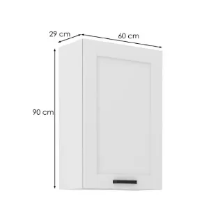 Obrazek Szafka kuchenna LUNA biały mat/biały 60g-90 1f