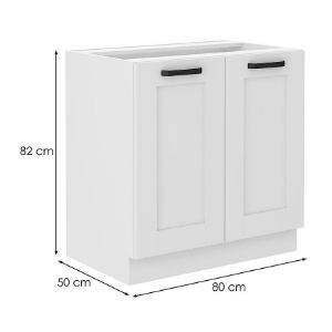 Obrazek Szafka kuchenna LUNA biały mat/biały 80d 2f bb