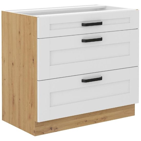 Obrazek Szafka kuchenna LUNA biały mat/artisan 80d 3s bb