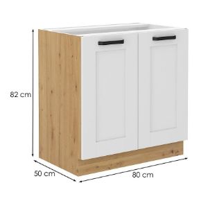 Obrazek Szafka kuchenna LUNA biały mat/artisan 80d 2f bb