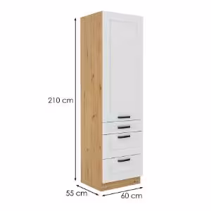 Obrazek Szafka kuchenna LUNA biały mat/artisan 60dks-210 3s 1f