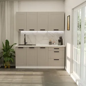 Obrazek Kuchnia Luna Claygrey/Biały 180cm Bez Blatu