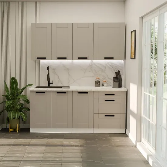 Obrazek Kuchnia Luna Claygrey/Biały 180cm Bez Blatu