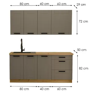 Obrazek Kuchnia Luna Dustgrey/Artisan 180cm Bez Blatu
