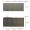 Obrazek Kuchnia Stilo Dustgrey/Biały 180cm Bez Blatu