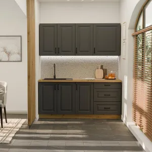 Obrazek Kuchnia Stilo Grafit/Artisan 180cm Bez Blatu