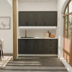 Obrazek Kuchnia Stilo Grafit/Biały 180cm Bez Blatu