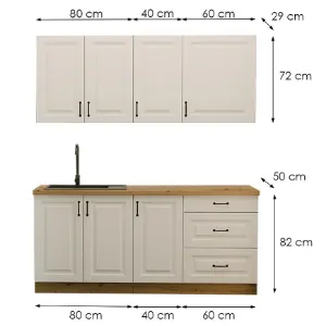 Obrazek Kuchnia Stilo Biały/Artisan 180cm Bez Blatu