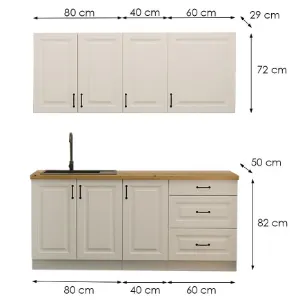 Obrazek Kuchnia Stilo Biały/Biały 180cm Bez Blatu