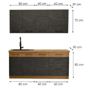 Obrazek Kuchnia Vigo Dark 180cm Bez Blatu