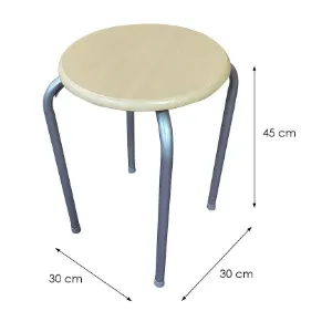 Obrazek Taboret DR-N-657 Axel 10896 szary/naturalny