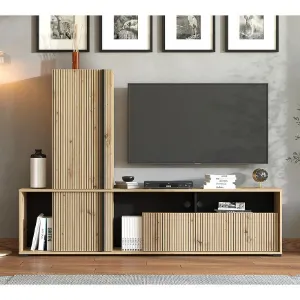 Obrazek Meblościanka Chania Artisan/Czarny 11013496