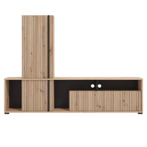 Obrazek Meblościanka Chania Artisan/Czarny 11013496