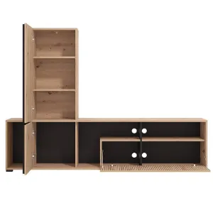 Obrazek Meblościanka Chania Artisan/Czarny 11013496