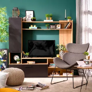 Obrazek Meblościanka Braga Artisan/Czarny 11011452