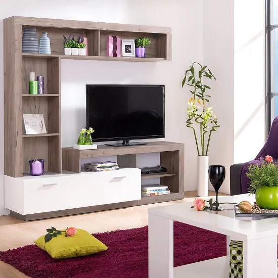 Obrazek Meblościanka Glen Biały/Szary Dąb 11008761