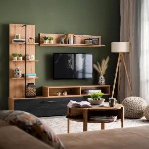 Obrazek Meblościanka Evora Artisan/Czarny 11011202