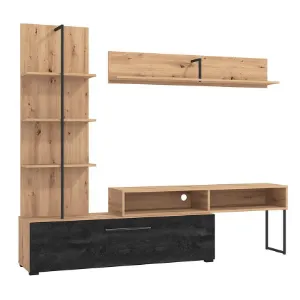 Obrazek Meblościanka Evora Artisan/Czarny 11011202